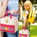  Insulated Lunch Bag for Kids & Adults 9.5L Reusable Lunch Tote with Embroidery Design, Double Zippers, Handle, Front Pocket for School, Work, Picnic & Camping